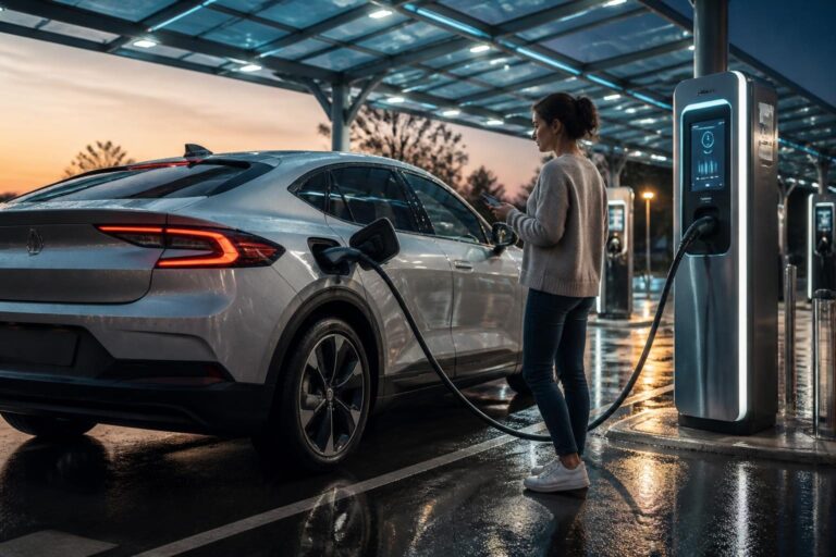 Elektrikli araç şarj tarifesi uygulamasını kontrol eden sürücü