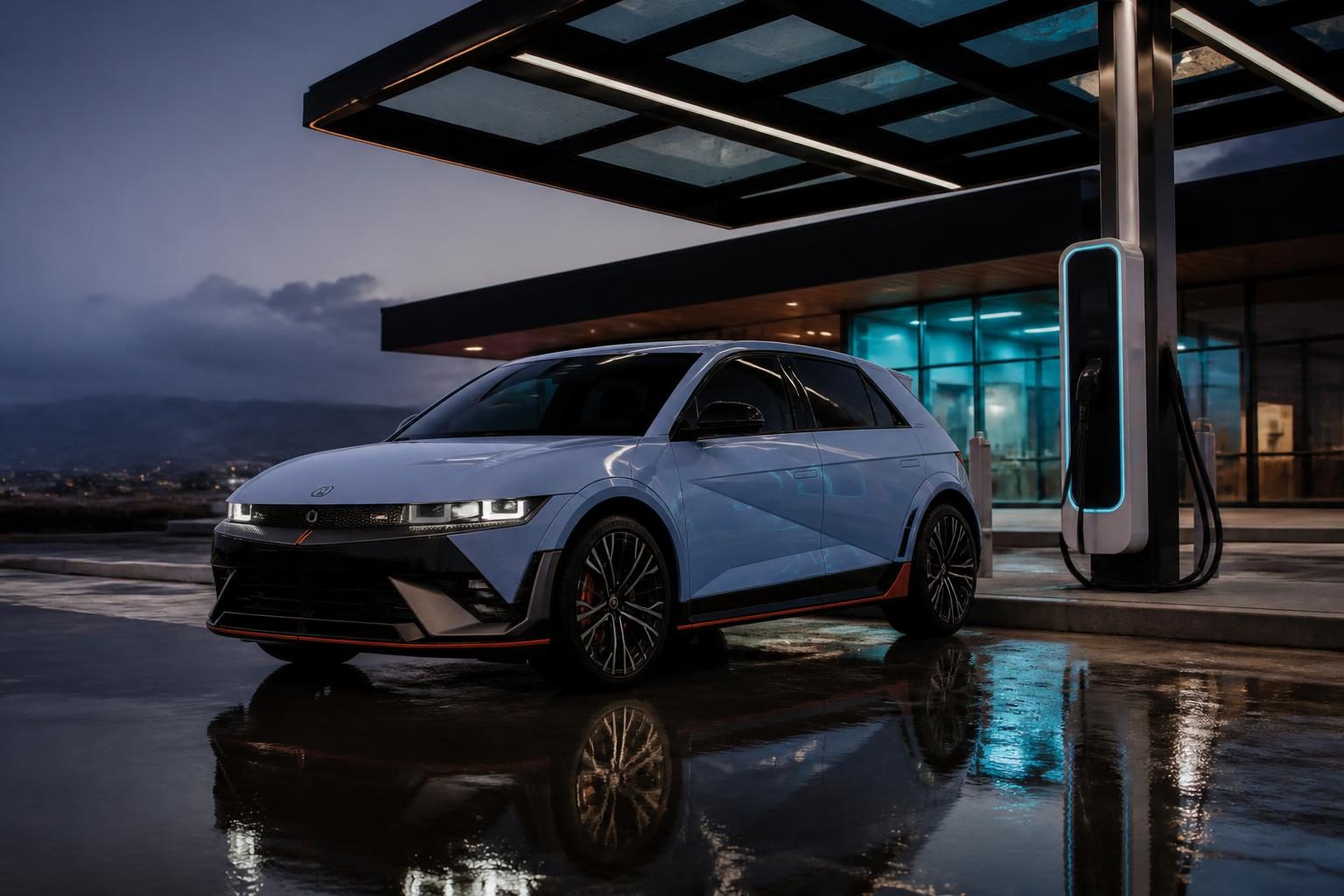 Hyundai Ioniq 5 N Türkiye incelemesi için pistte viraj alan elektrikli otomobil